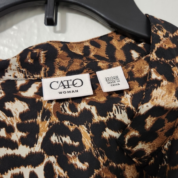 ✨️LAST CHANCE✨️Cato Leopard Print Tunic Blouse - Picture 5 of 7